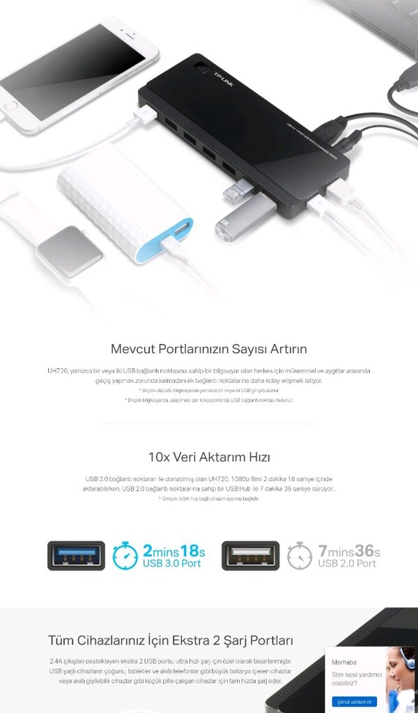 TP-Link USB 3.0 7-Port Hub UH720 - 5