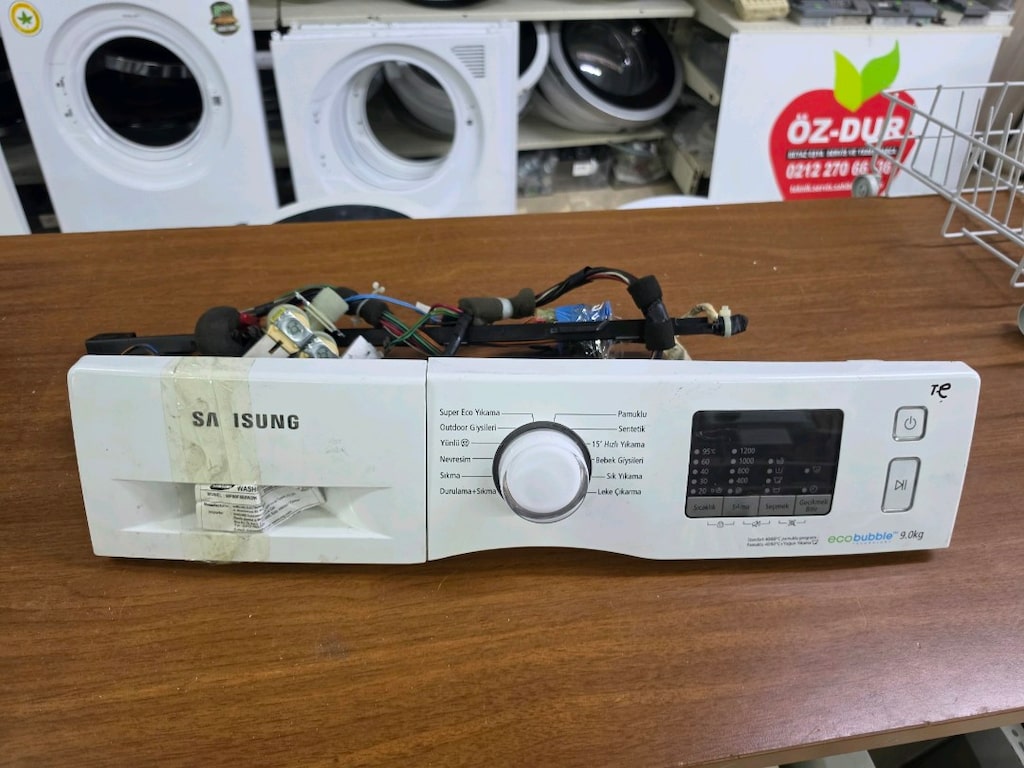 Samsung WF90F5E0W2W EcoBubble 9 kg Çamaşır Makinesi Ön Panel Kartı ve - 7