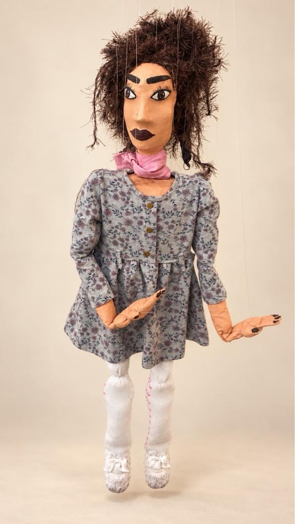 Kıvırcık Kız El Yapımı İpli Kukla (Marionette) – 90 cm - 3