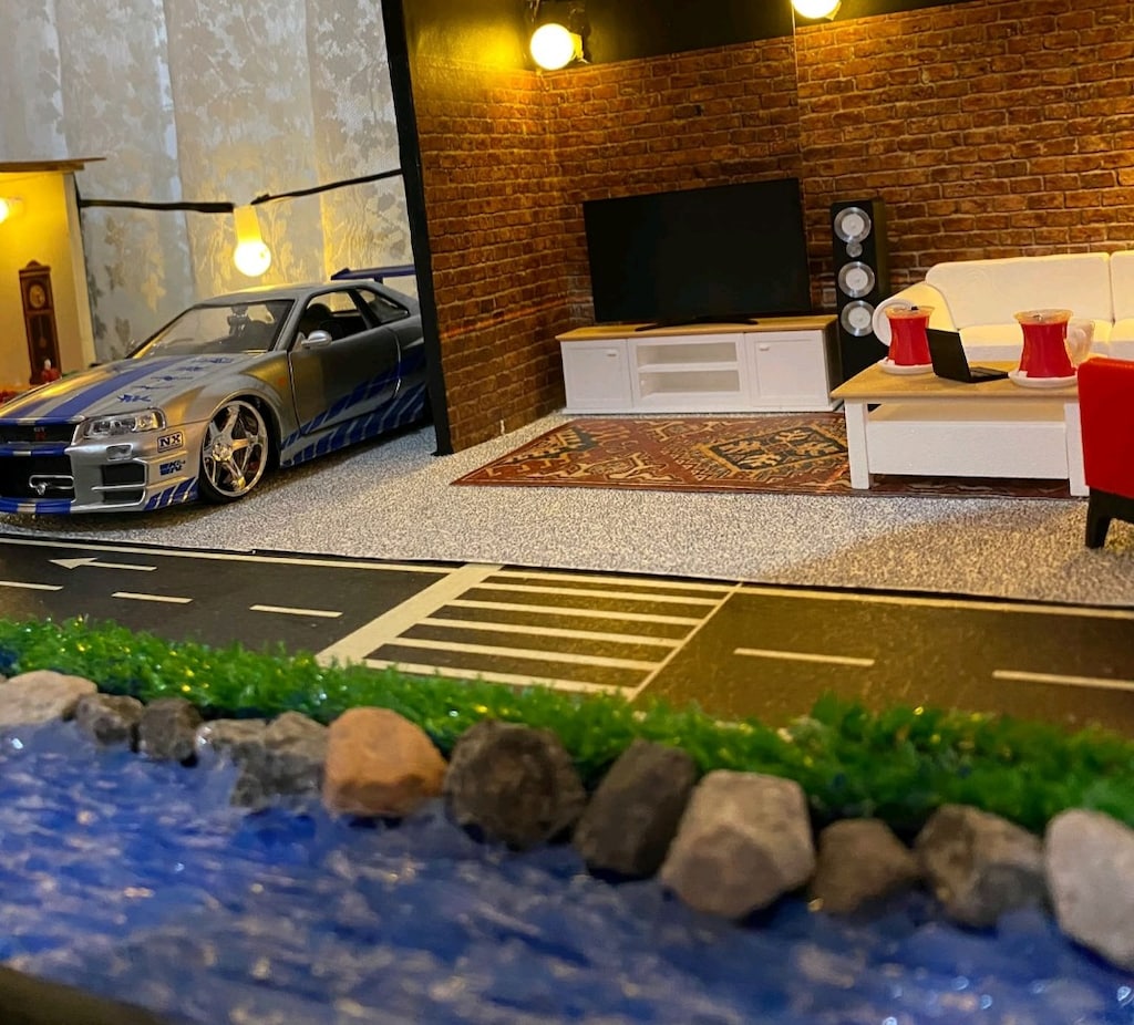diorama garege koleksiyonluk hediye - 6