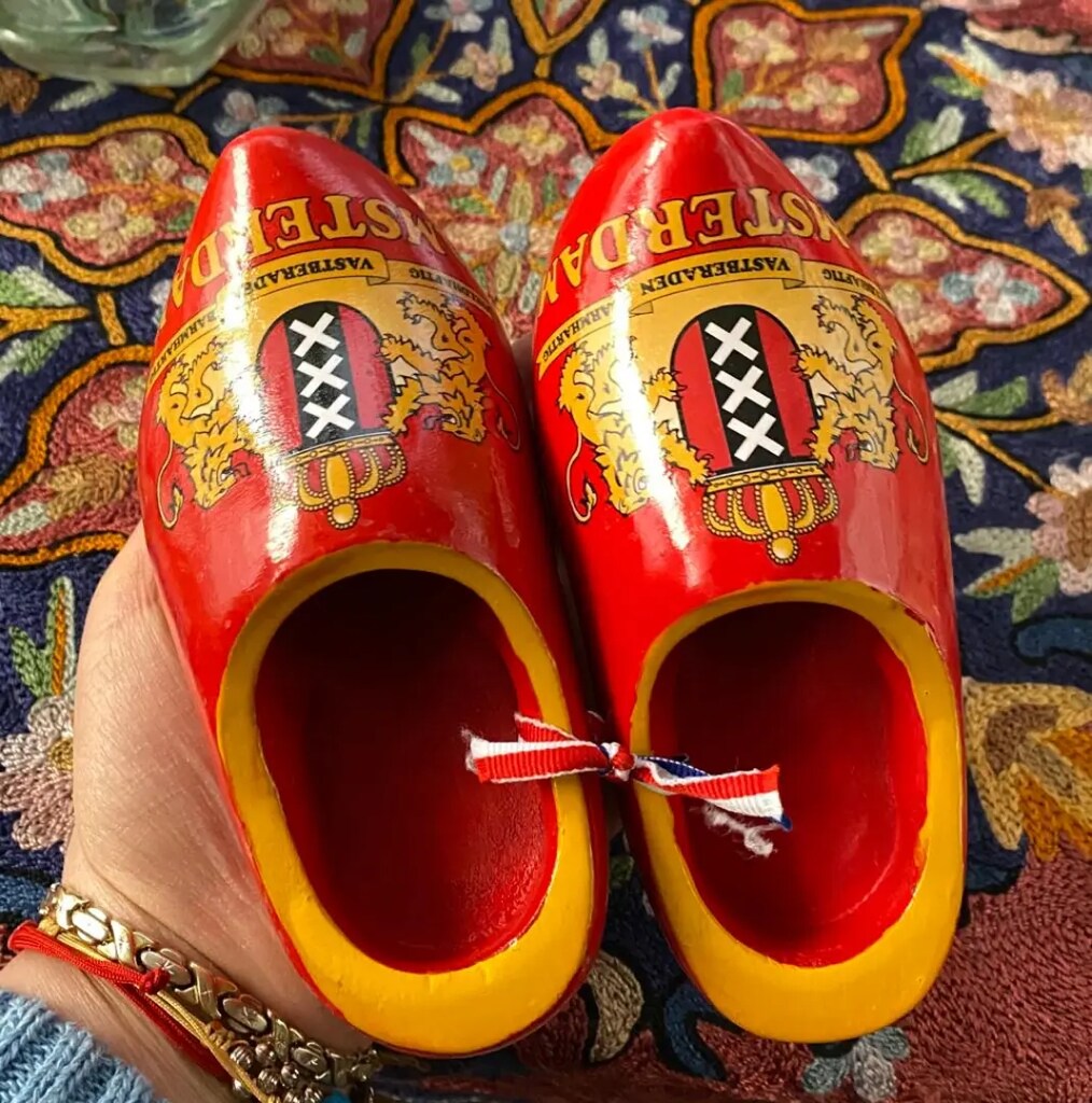 AMSTERDAM Ahşap El Yapımı Vintage El Boyama Ayakkabı & Çift - 5