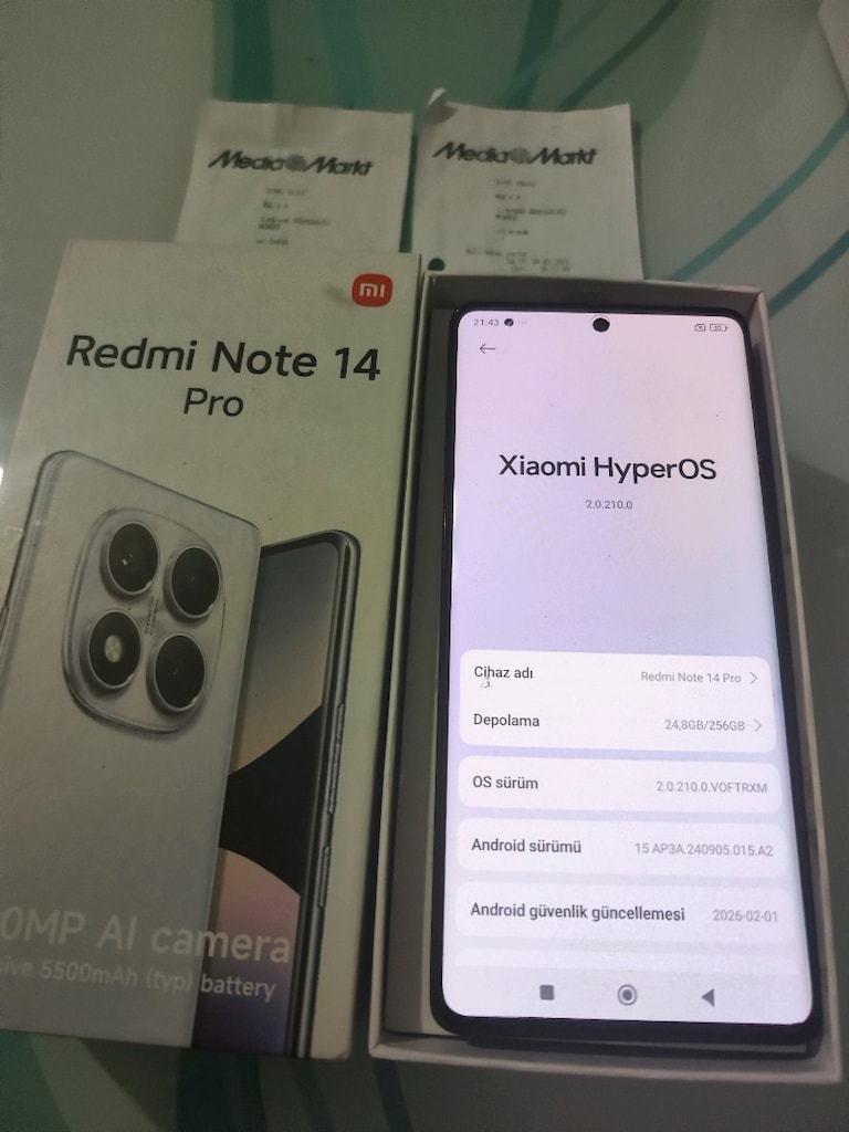 KARTA TAKSİT 08.03.2027 GARANTİLİ REDMİ NOTE 14 PRO 8/256 GB KUTU FATU - 3