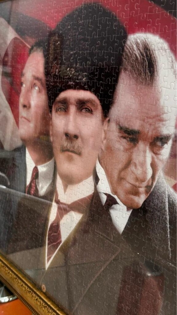 Atatürk Çerçeveli Puzzle Tablo 57x78 cm – Ofis ve Ev Dekoru - 3