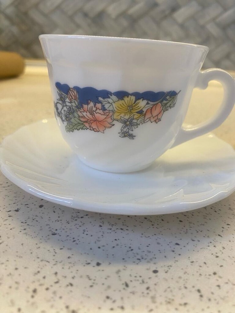 Çiçek desenli kahve fincanı seti - 2
