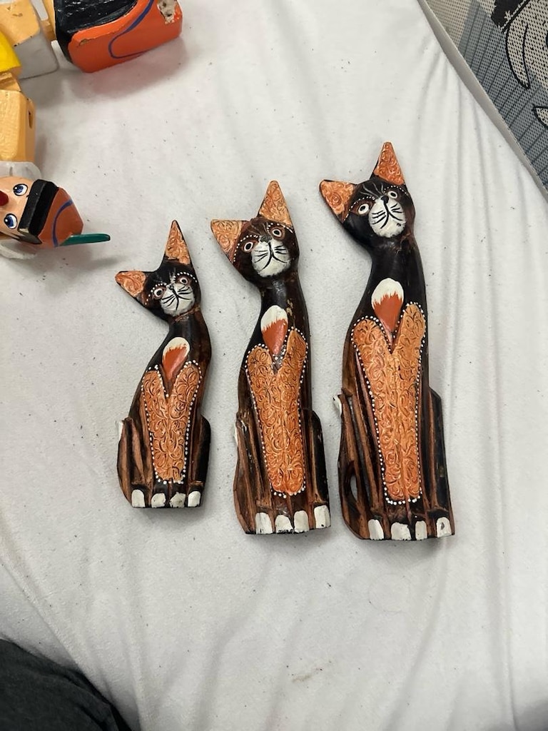 ahşap kedi bibloları 3’lü - 2
