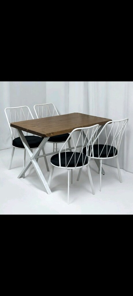 Sıfır mağazadan kaliteli Yeni model MDF masa 4 sandalye takımı - 4