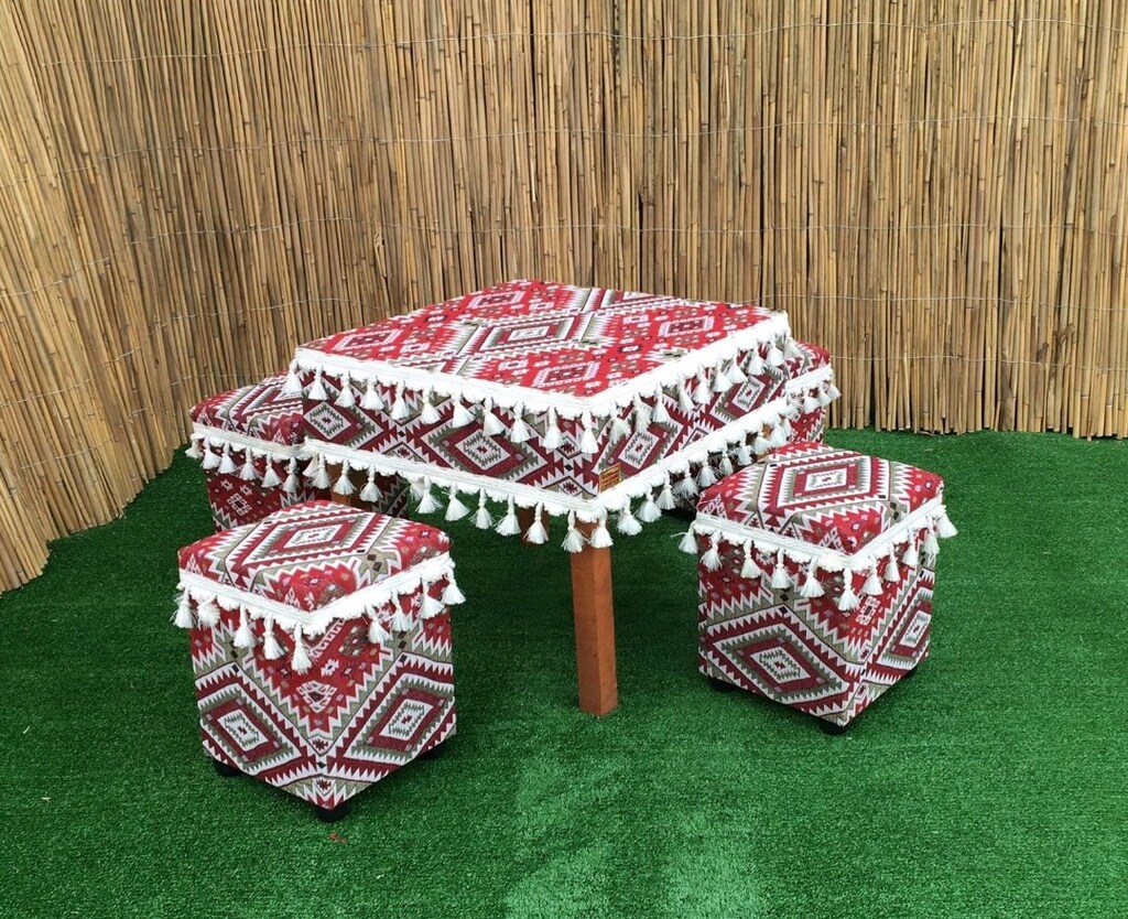 tabure takımı masa sandalye şark köşesi sedir takımı - 7
