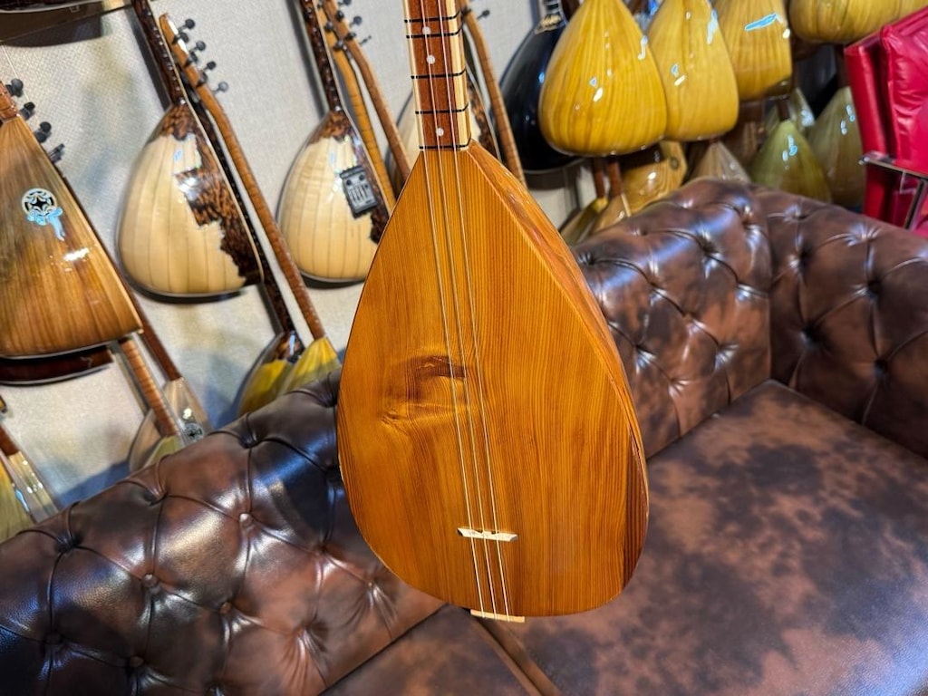 TAM PROFESYONEL 45 TEKNE OYMA GÜRGEN 1.SINIF KALİTE UZUN SAP SAZ - 7