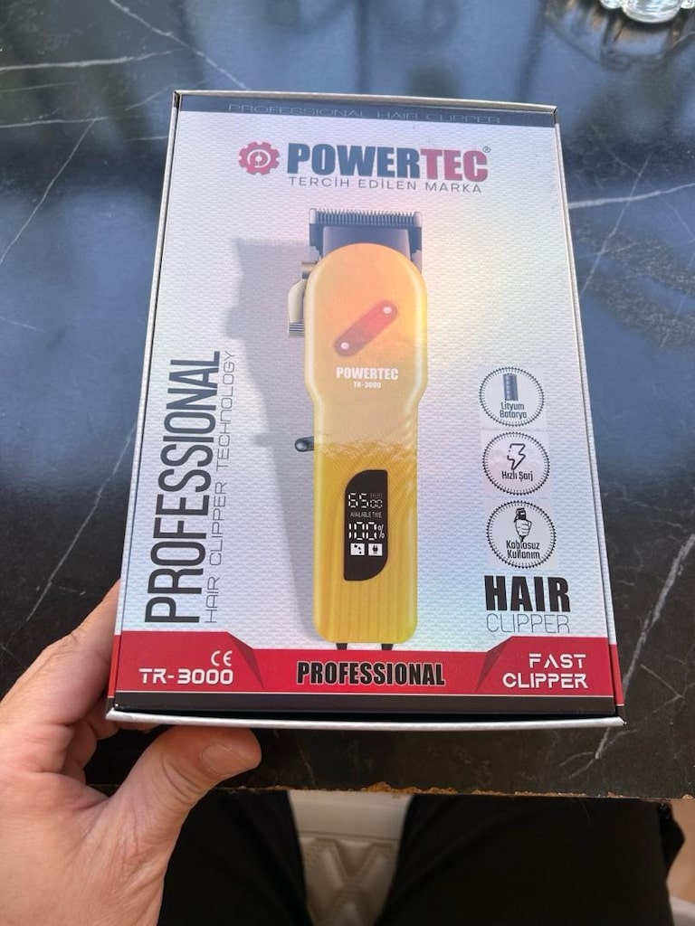 SIFIR - Powertec TR-3000 Saç Sakal Tıraş Makinesi (Garantili/Faturalı - 13