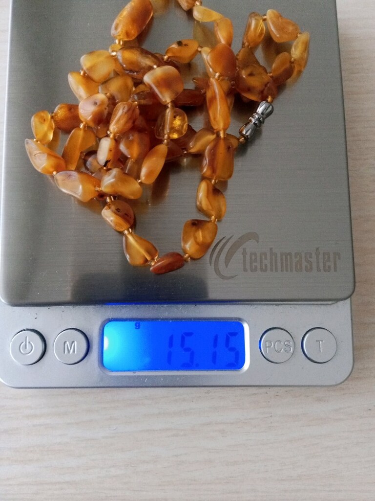 Damla Kehribar kolye 63 cm gram bilgisi fotoda var - 2