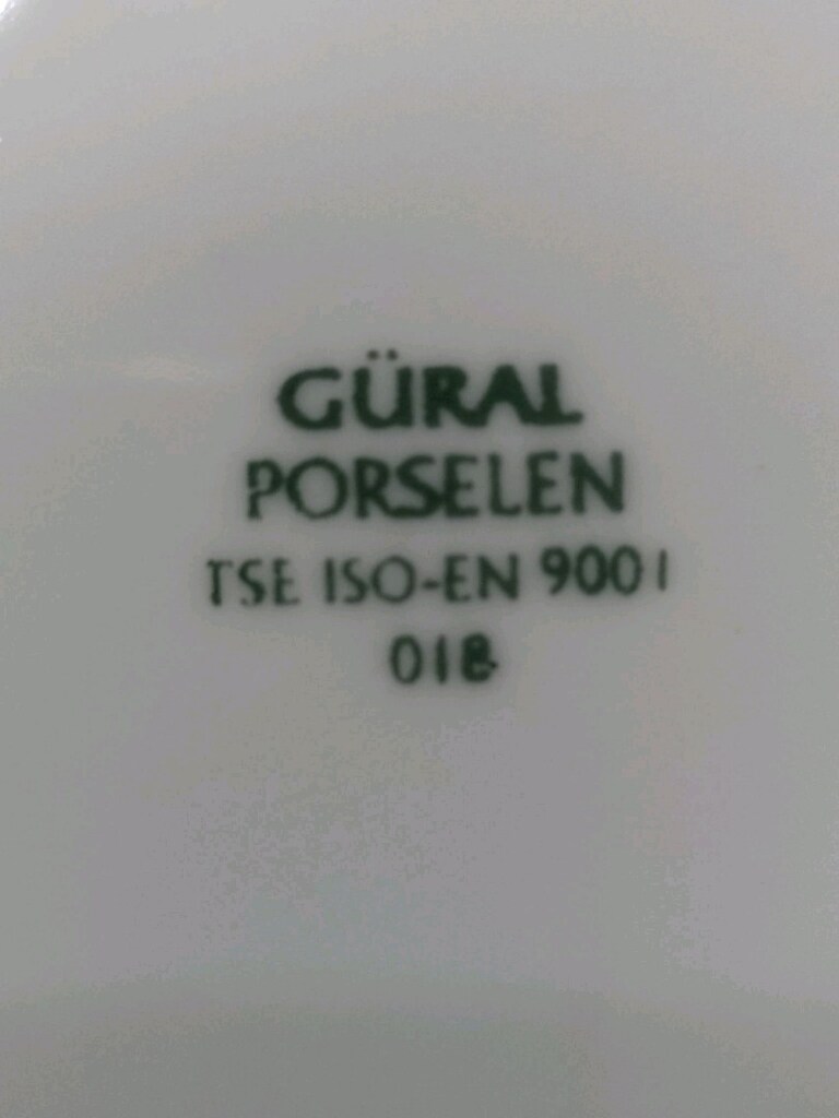 Güral porselen 5 adet fincan ve tabak - 2