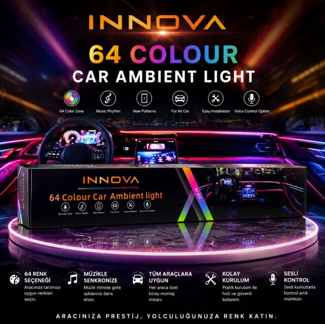 İNNOVA AMBİYANS ARAÇ İÇİ FULL SET