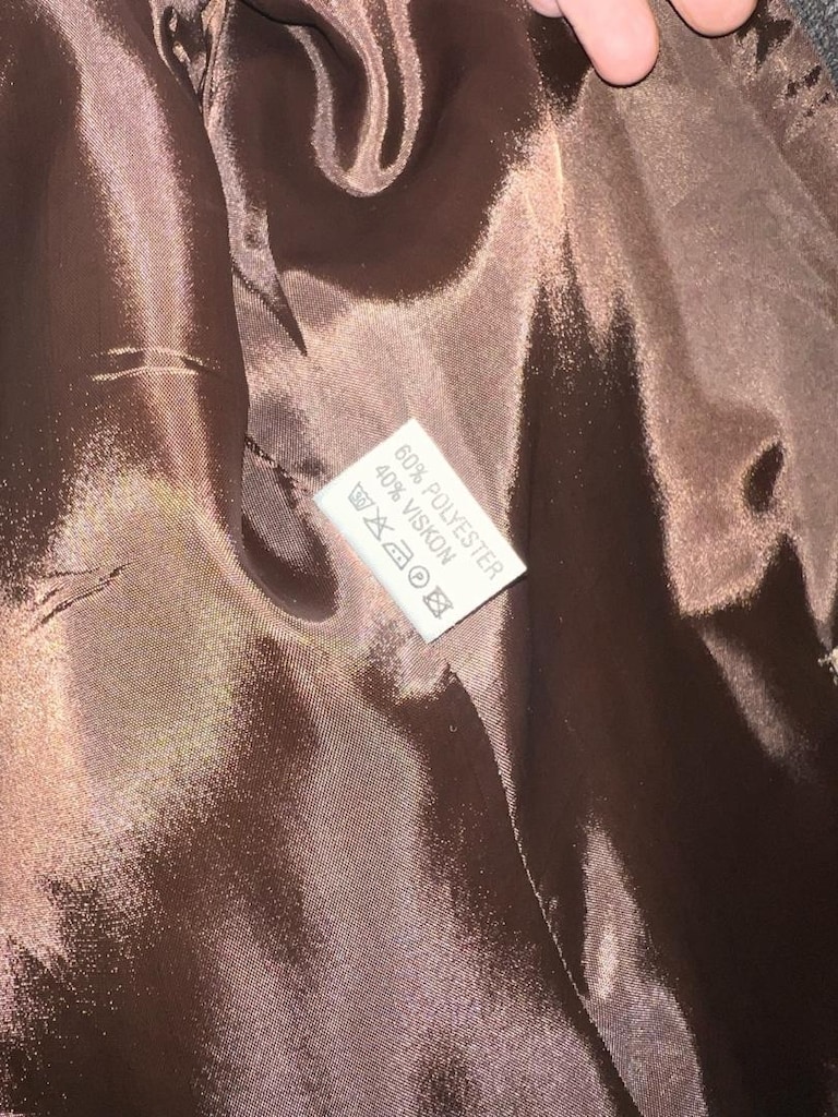 Gri Ekose Tek Düğmeli Blazer Ceket - 4