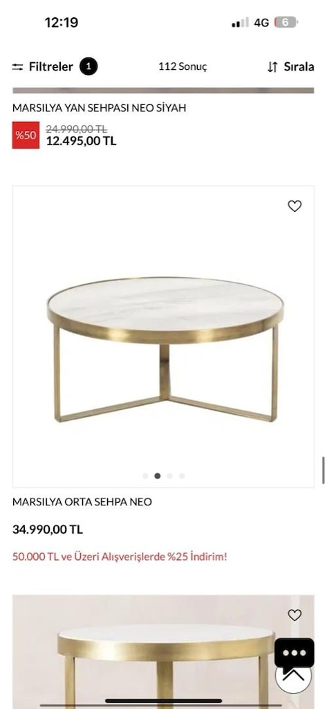 mermer orta sehpa - 8