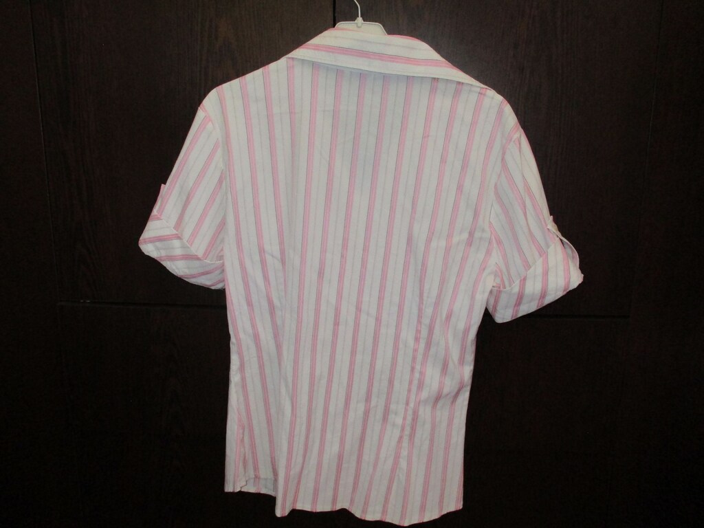Ekol Marka, Pembe Çizgili, Kısa Kollu Likralı Gömlek - 2