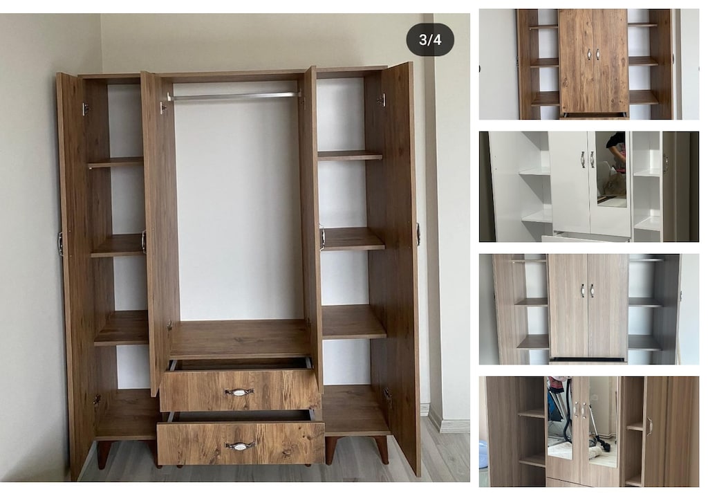4 kapaklı elbise dolabı lsgnbxxfev - 3