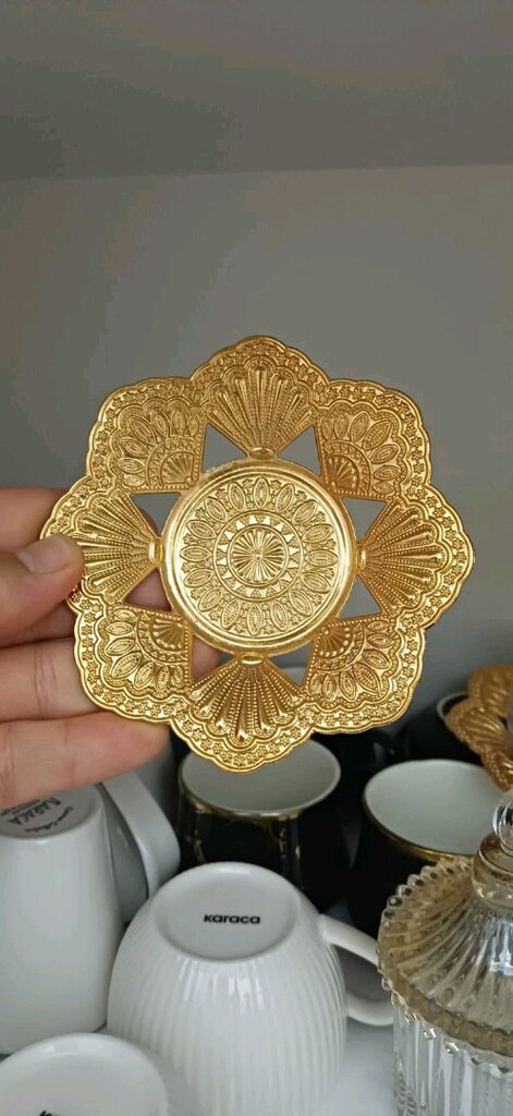 altın yaldızlı çay takımı - 4