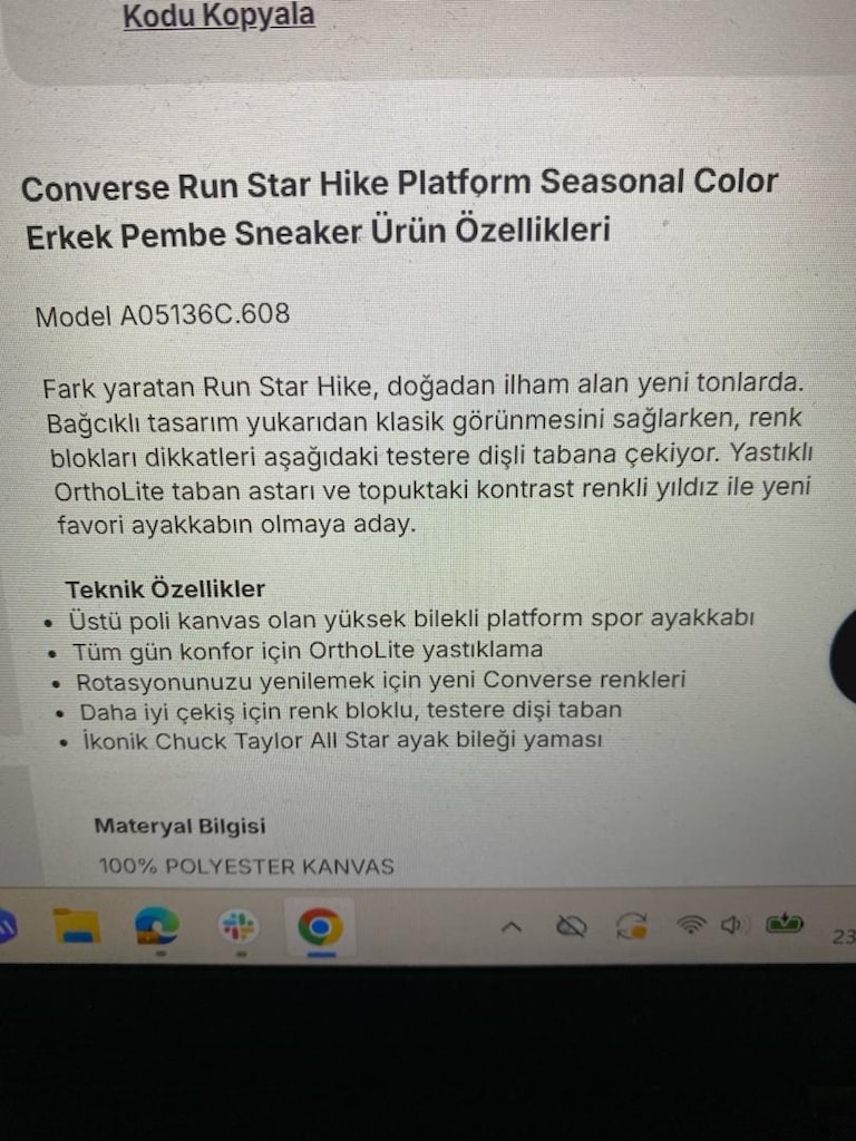 CONVERSE ayakkabı orjinal 37 numara - 7