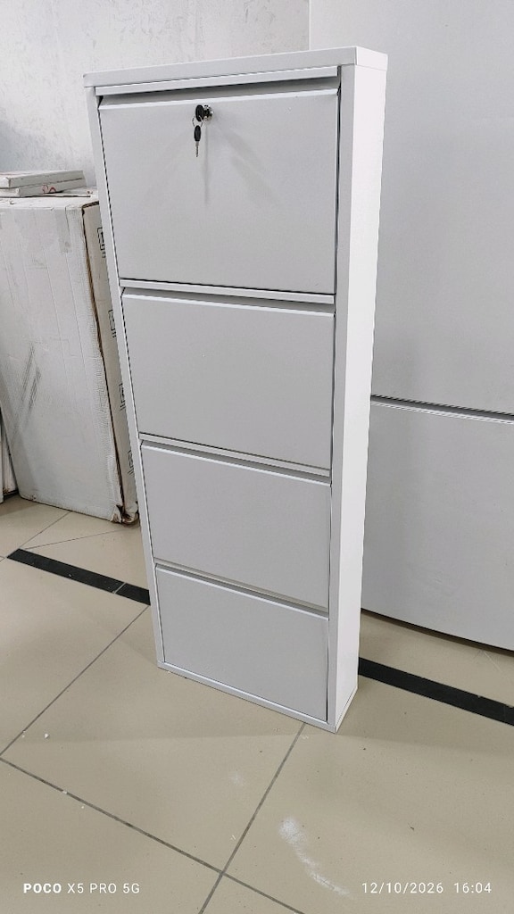 sıfır 3 bölmeli metal Demirli ayakkabılık sağlam kaliteli - 5