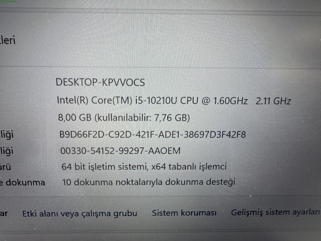 THİNKPAD T14 İ5 10. NESİL 8 GB RAM 256 NVME DOKUNMATİK - 4