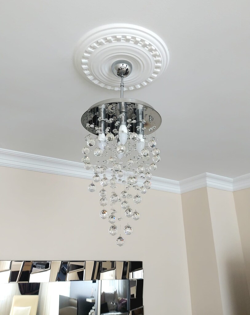 Kristal Taşlı Modern Avize - 5