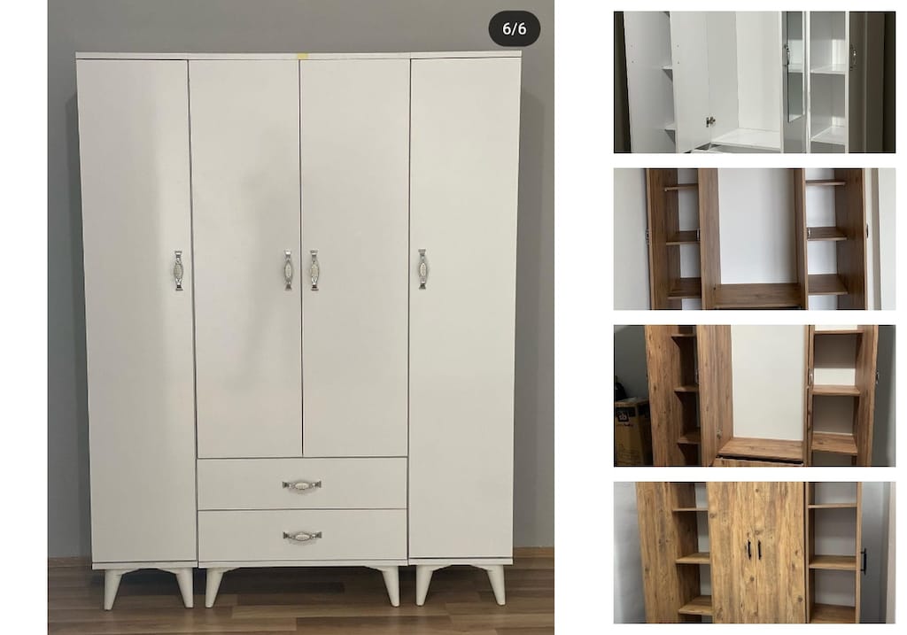 4 kapaklı elbise dolabı ptcqlcmrcb - 3
