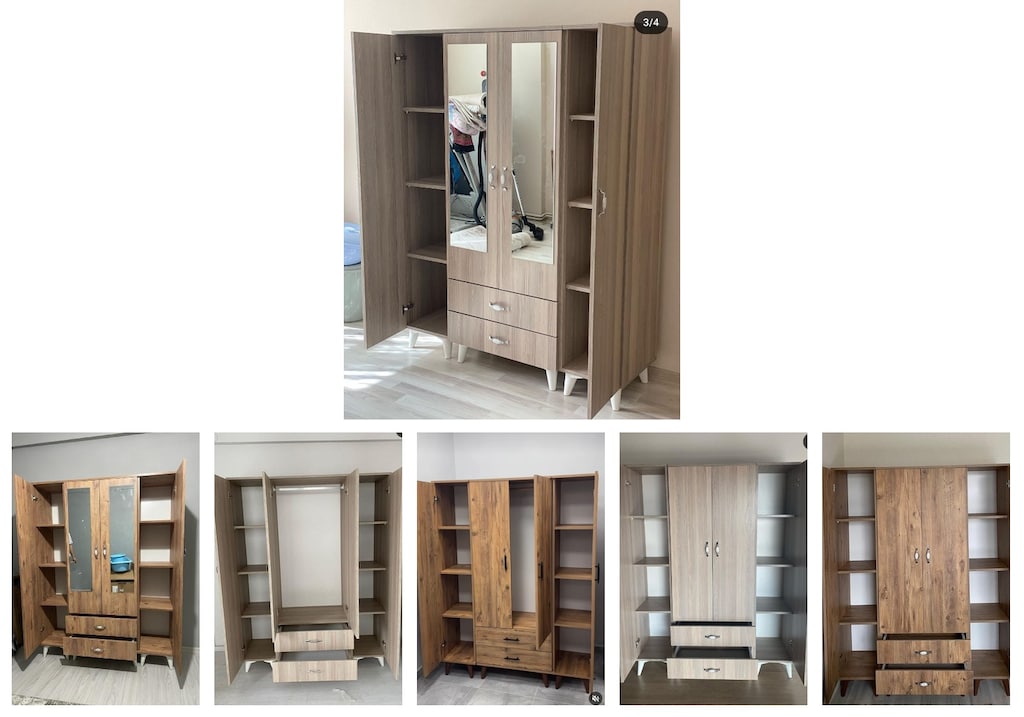 4 kapaklı elbise dolabı wterxwpfgk - 6