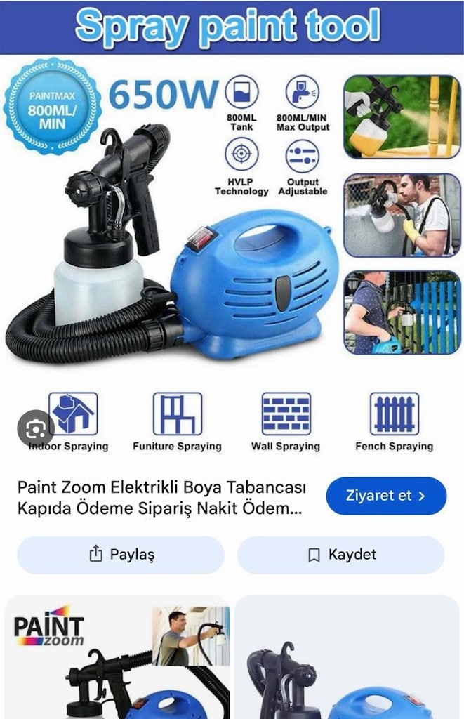 Reidan Boya Tabancası Paint Zoom Püskürtücü Elektrikli Sprey Tabanca - 2