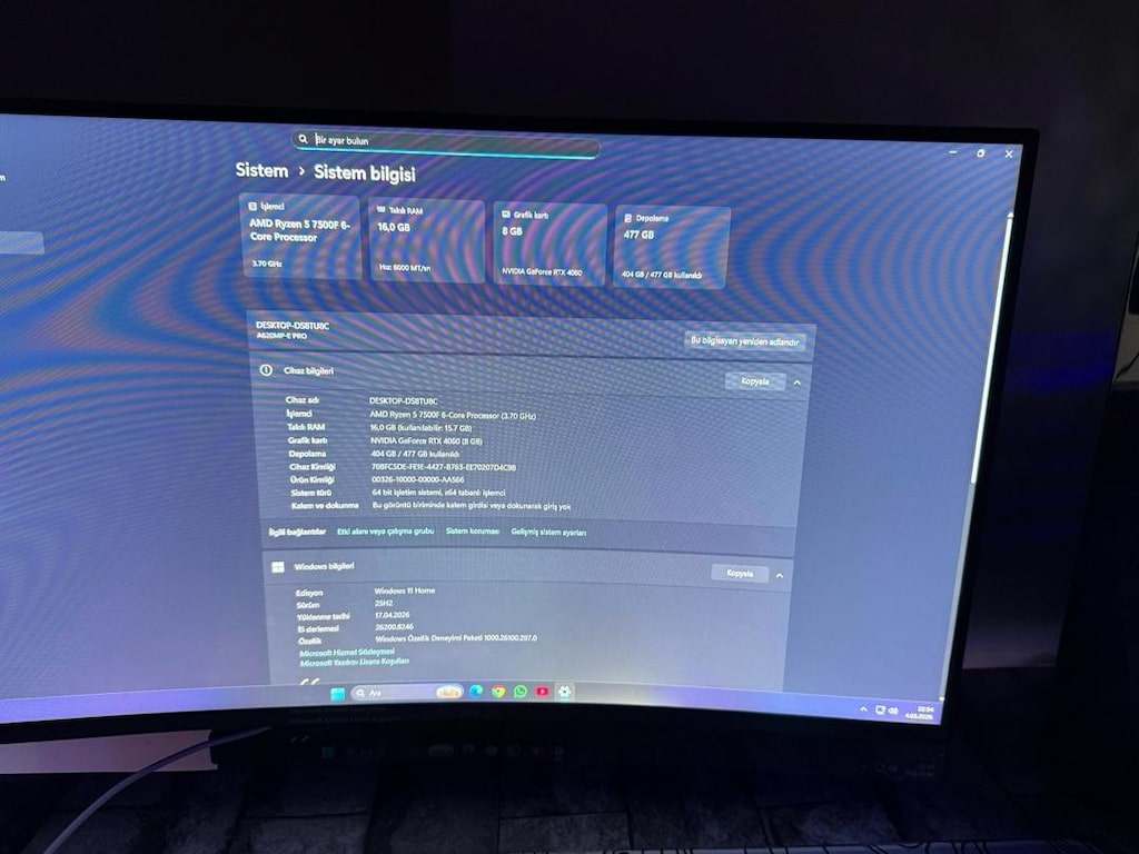 RTX 4060'lı DDR5 Sistem Oyuncu Bilgisayarı - 3