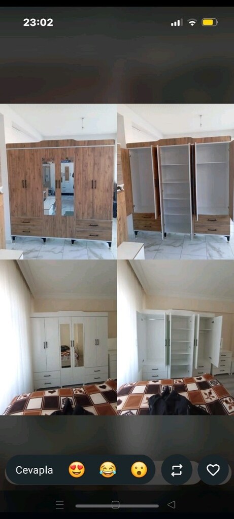 3 kapaklı dolap sıfır paketli ürünler satiyorum her rengi modeli var g - 13