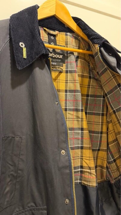 SIFIR ORJINAL BARBOUR BEDALE WAX MONT44/XXLbeden LACİVERT RENK