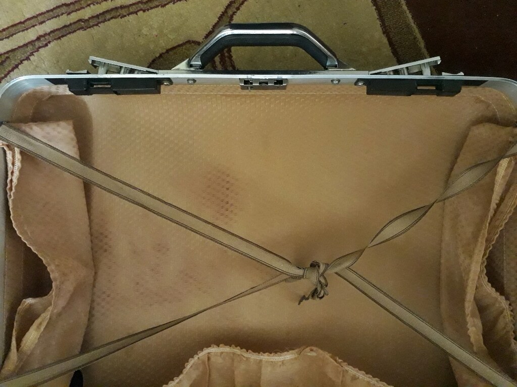 vintage samsonite büyük boy askeri bavul şifreli kilitli hatasız 65 yl - 4