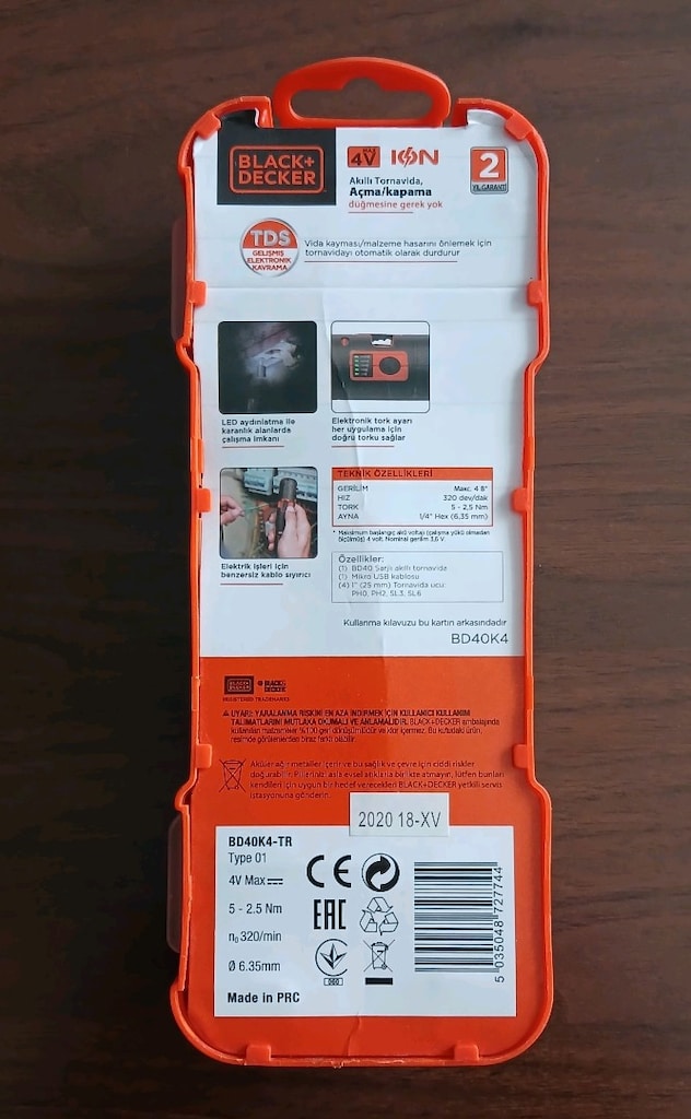 BLACK&DECKER BD40K4 AKILLI ŞARJLI TORNAVİDA - 2