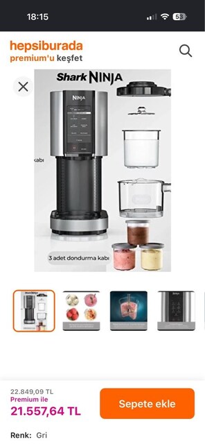 ninja creamy dondurma makinası