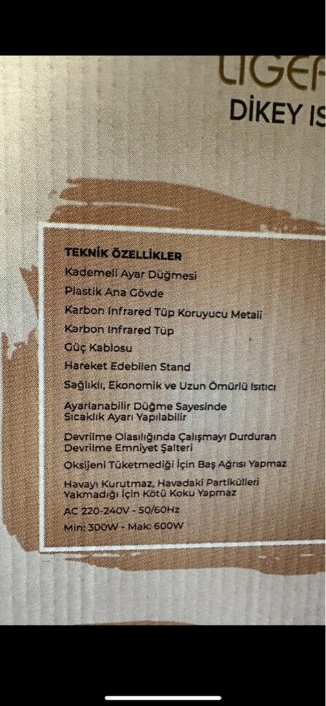 SIFIR SOBA.kutusunda dikey ısıtıcı elektrikli soba. - 3