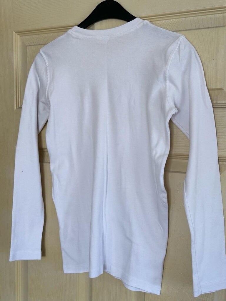 benetton uzun kollu tişört beyaz - 2