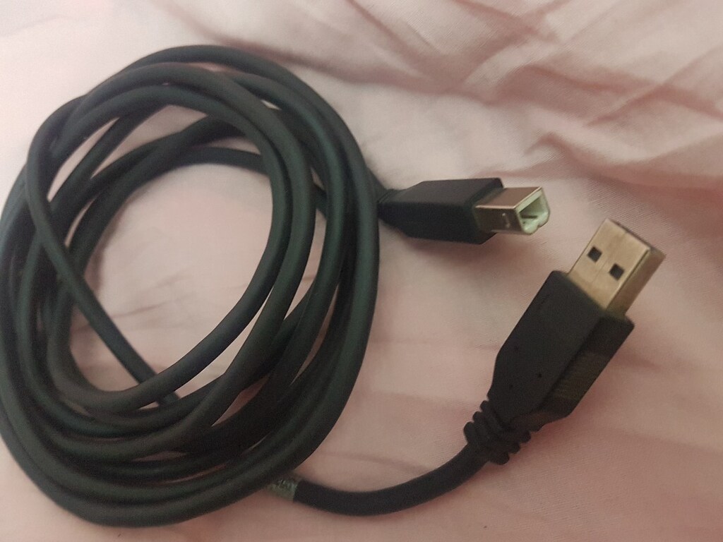 2 adet 3 Metre USB Yazıcı Kablosu Hp- Canon-Brother Printer Kablo siya - 3