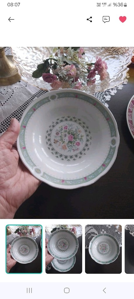 Antika Porselen Tabaklar 4 Aadt - 6