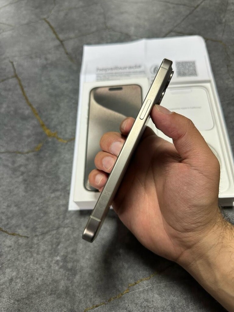 iPhone 15 pro max naturel titanyum kutulu faturalı hatasız çiziksiz - 6