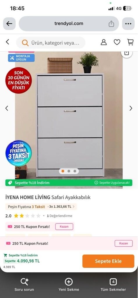 3 katlı cekmeceli ayakkabılık - 5