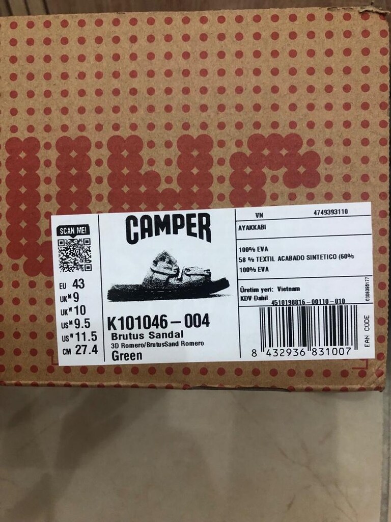 sıfır camper marka 43 numara terlik - 10