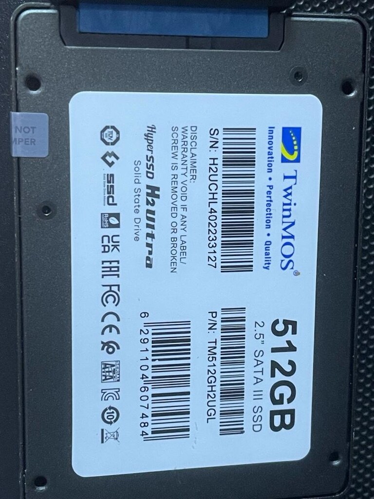 Twinmos 512 GB SSD sağlık performans %100 - 2