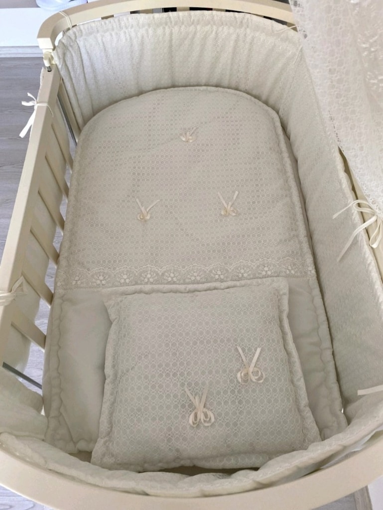 Çok Temiz Ahşap Sallanan Bebek Beşiği - 6