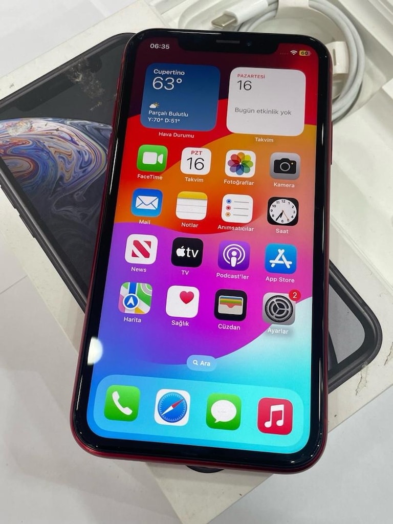 IPHONE XR 256 GB PİL 100 TR Hatasız kusursuz orijinal - 5