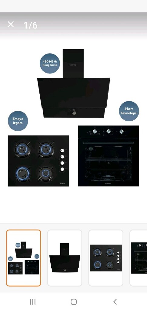 kumtel ankastre siyah set - 5