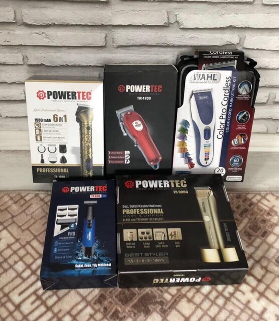 Powertec ve Wahl traş makineleri