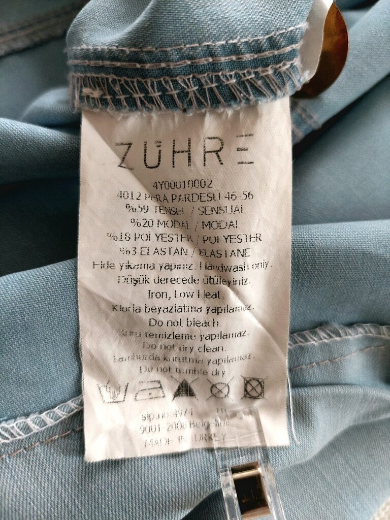 ZÜHRE apoletli denim model mavi pardesü - 11