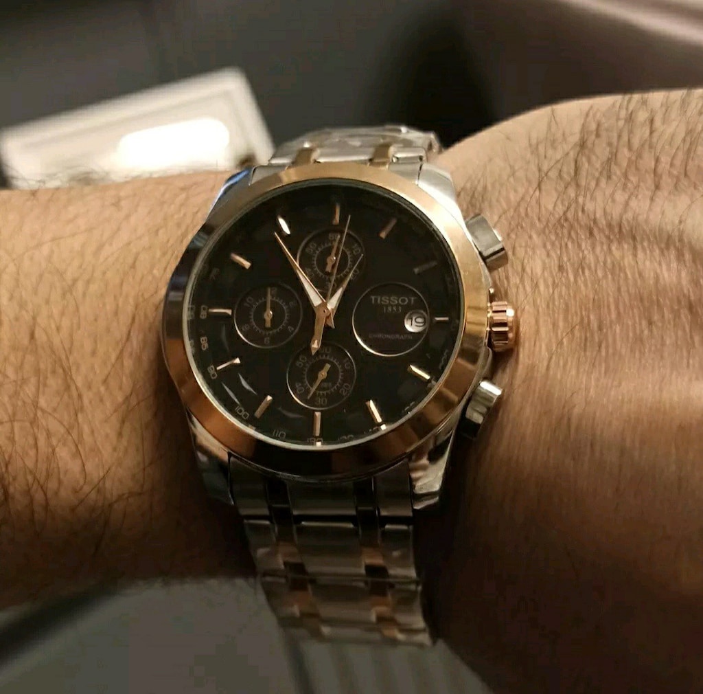 Tissot fonksiyonlu pilli çelik kasa kordon kol saati - 4