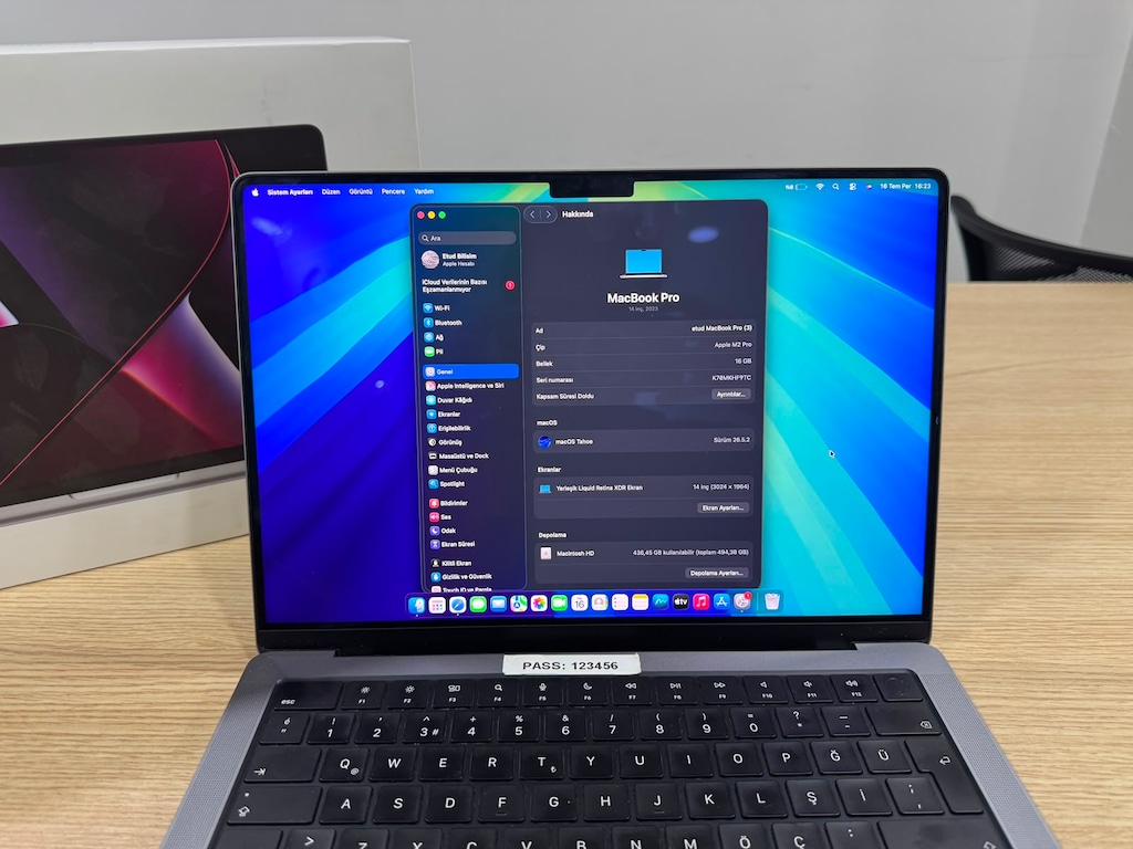 Temiz MacBook Pro 14" M2 Pro | 16GB RAM | 512GB SSD | 220 DEVİR - 6