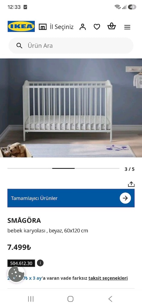 IKEA SMÂGÖRA BEŞİK ikea beşik - 8